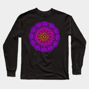 Pink-Purple Flower Mandala Long Sleeve T-Shirt